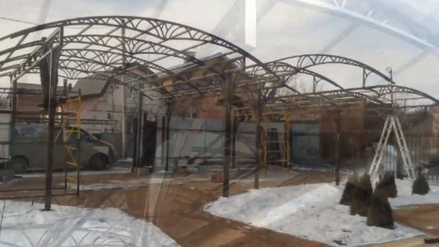 Навесы в Ростове от компании ...Мир Навесов...Сложные объекты. смотреть онлайн