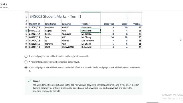 Week-5 Quiz | Page Breaks | Excel Skills for Business: Essentials | Coursera смотреть онлайн