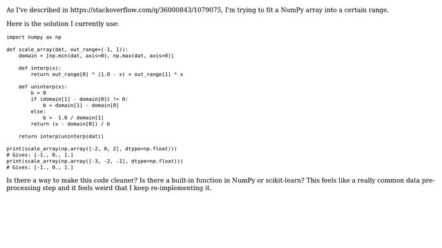 Code Review: Scale Numpy array to certain range (2 Solutions!!) смотреть онлайн