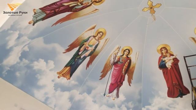 Натяжные потолки в церкви, Волоховские Выселки смотреть онлайн