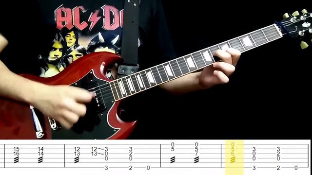 Tutorial AC/DC - What Do You Do For Money Honey Guitar Solo (Lesson with tabs) смотреть онлайн