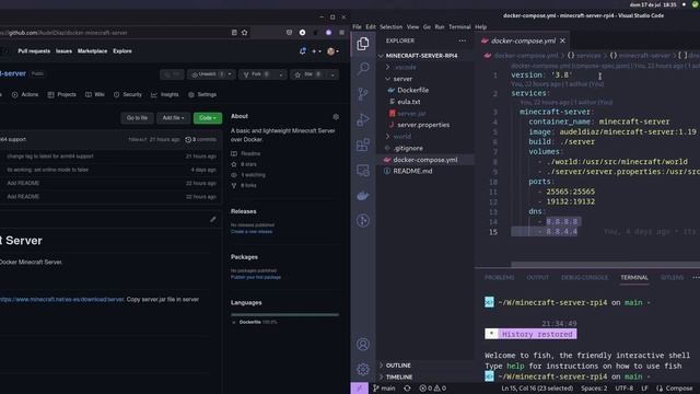Ejecutando un servidor de Minecraft sobre Docker / Raspberry Pi смотреть онлайн