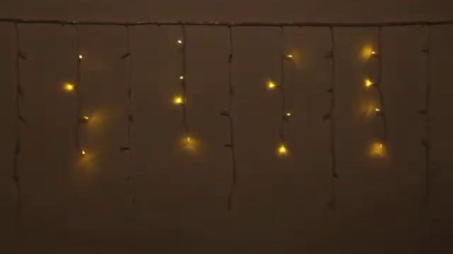 Гирлянда для улицы БАХРОМА LED, прозр. пров, 8 реж, Желтый (возможность соединения) смотреть онлайн