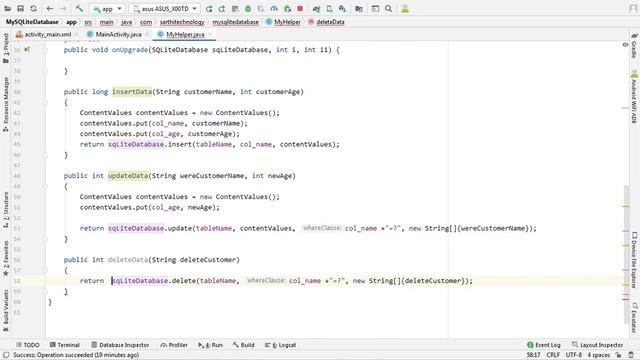 How to Delete data in sqlite database in android studio हिन्दी, SQLite Database Tutorial Android смотреть онлайн