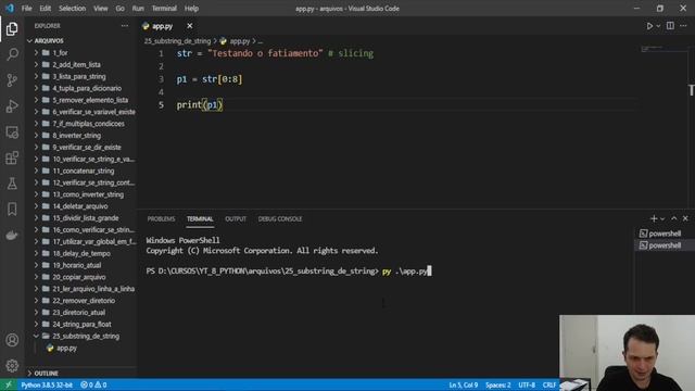 Retirar uma substring de uma string em Python смотреть онлайн