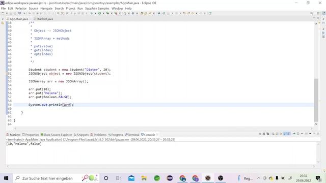 Java JSONArray | Json Tutorial deutsch смотреть онлайн