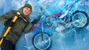 Нашли МОТОЦИКЛ во льдах с помощью металлоискателя!