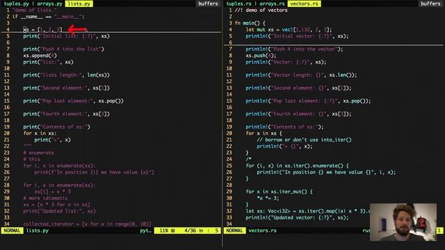 03. Tuples, Arrays, Slices, Lists/Vectors - From Python to Rust смотреть онлайн