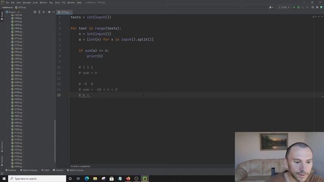 Решение задачи «1537A. Арифметический массив» с сайта codeforces.com на python смотреть онлайн