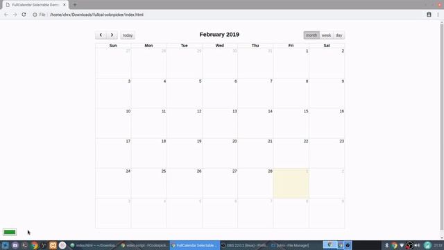 FullCalendar - Selectable Calendar Part 2 - Event Color смотреть онлайн