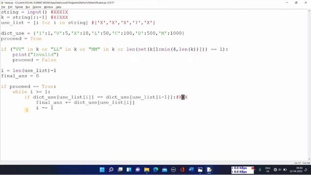 Valid Customized Roman Numeral | Vpropel Question of The Day | VIT Chennai | Python | смотреть онлайн