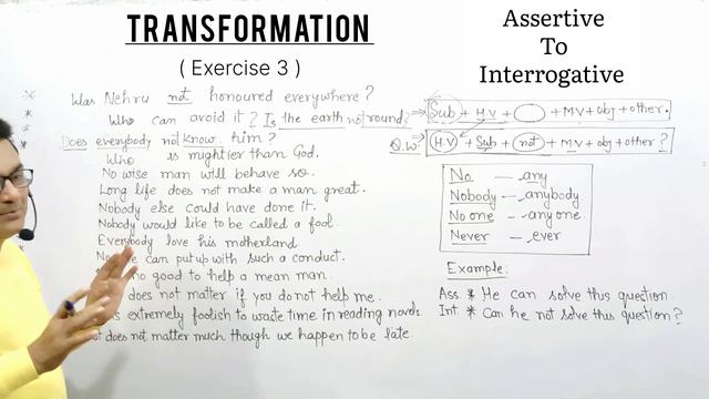Assertive to Interrogative | Transformation of Sentences in English Grammar | Class 12 | Exercise 3 смотреть онлайн