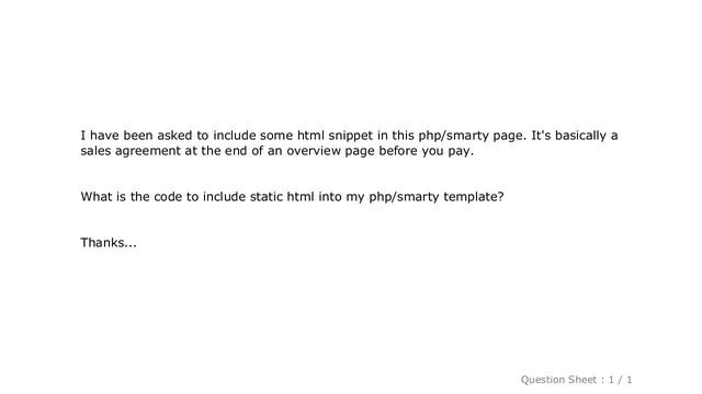 HTML : How to include static html in php/smarty смотреть онлайн