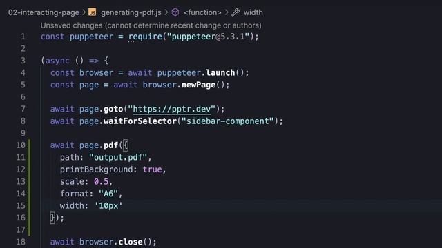 Puppeteer - Generating PDF from a Page смотреть онлайн