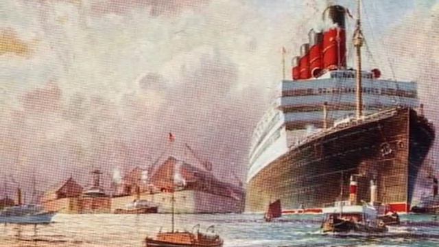 RMS Aquitania in colored postcards, Prokofiev-Symphony No1. Larghetto смотреть онлайн
