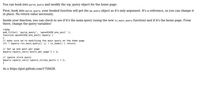 Wordpress: Showing latest post without 301 redirect (2 Solutions!!) смотреть онлайн