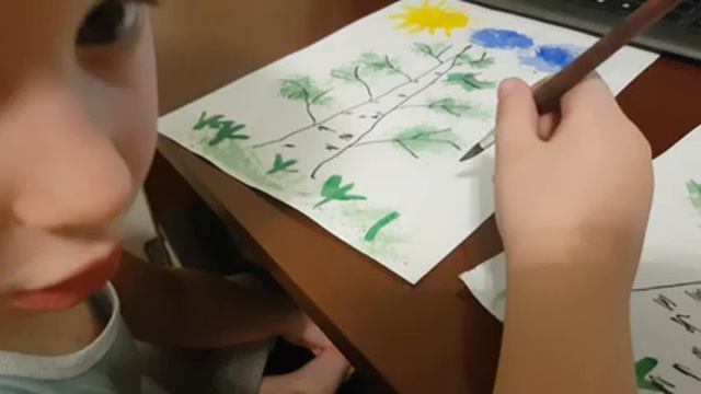 Рисунок Берёза смотреть онлайн