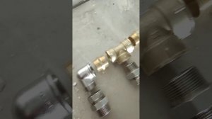 Подключение подачи на котле Baxi 1.400in. Сборка арматуры.