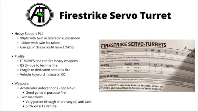 Firestrike Servo Turret Datasheet Review - New Rules and Tactics Discussion смотреть онлайн