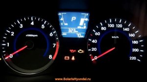 Стандартная приборная панель на Хендай Солярис
