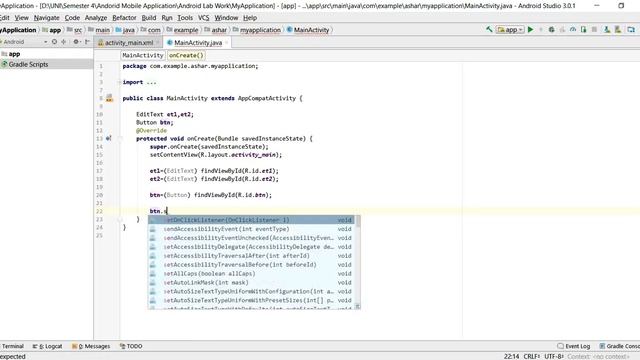EditText validation input before user click button in android смотреть онлайн