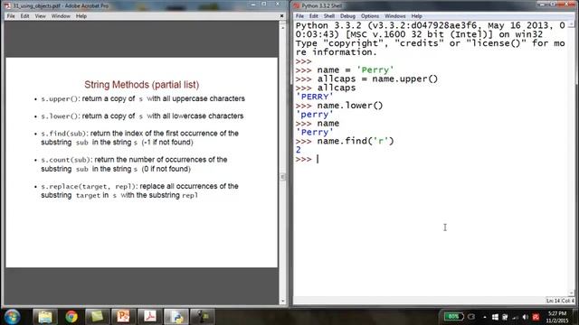 Using Objects; Splitting and Joining Strings смотреть онлайн