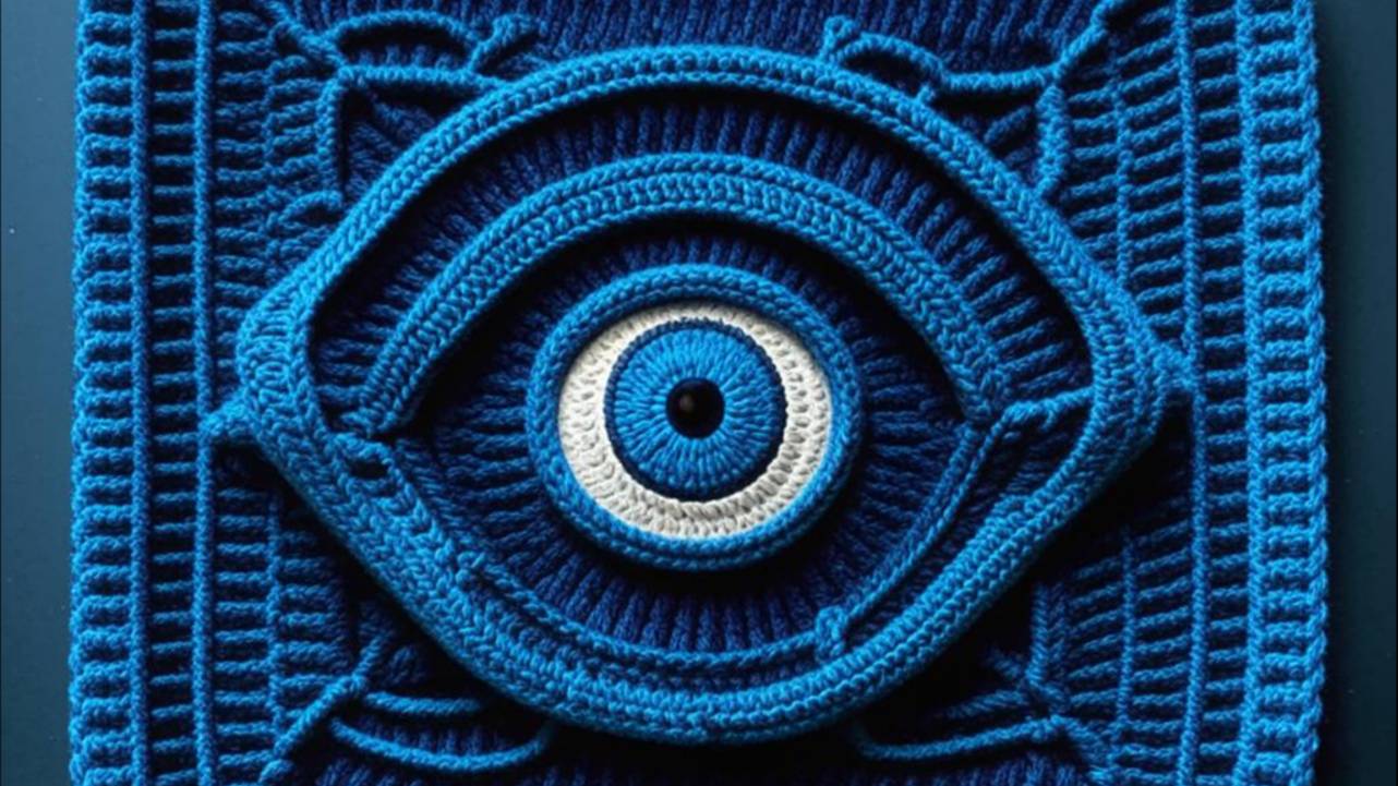 Квадратные мотивы с ВСЕВИДЯЩИМ ОКОМ от нейросети. ВЯЗАНИЕ. смотреть онлайн