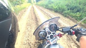 Легкая эндуро покатушка на Honda CB1100 RS по Уральским раздолбанным грунтовка
