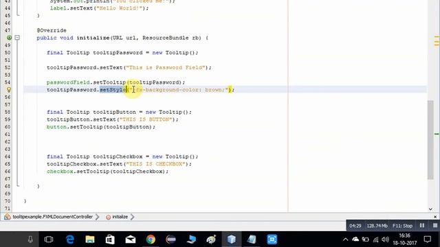 JavaFX Tool Tip | Change Background Color смотреть онлайн