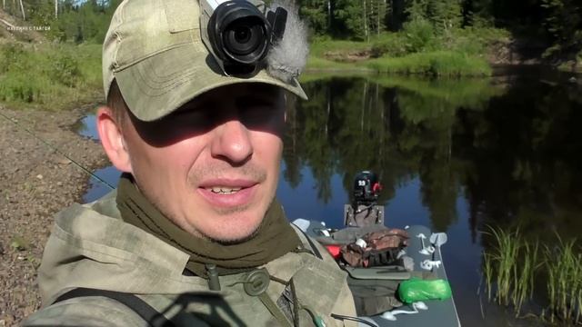 ?На "Карасе" по перекатам: Северные реки, Тайга, Хариус / Живем в лесу / Часть 1 смотреть онлайн