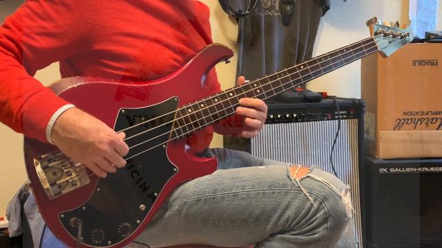 Gibson USA 1981 Victory Bass electric 4string bass guitar Cherry VGC with Body Glove GigBag. смотреть онлайн