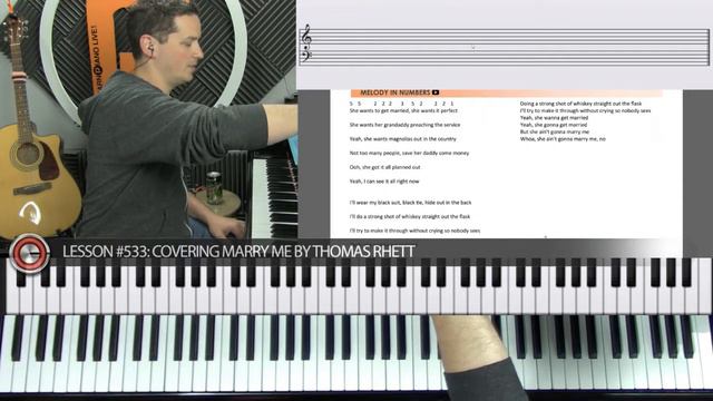 Marry Me Thomas Rhett piano tutorial and cover and lesson смотреть онлайн