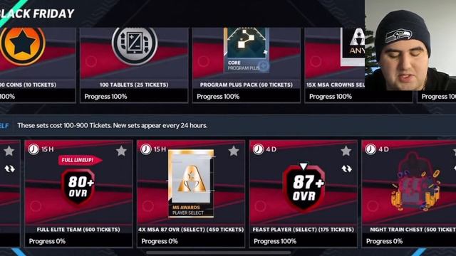 HUGE BLACK FRIDAY CHEST OPENING!!! 4x NIGHT TRAIN SETS?! MADDEN MOBILE 21 смотреть онлайн