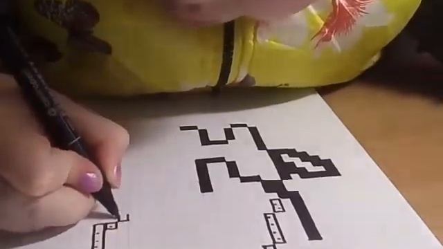 Рисуем по клеточкам. Нян-кэт