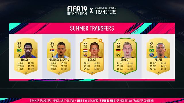 SUMMER TRANSFERS! CONFIRMED DEALS & RUMOURS! w/ BRANDT, DYBALA & MORE! | FIFA 19 ULTIMATE TEAM смотреть онлайн