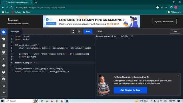 simple password generator in python- within a minute смотреть онлайн
