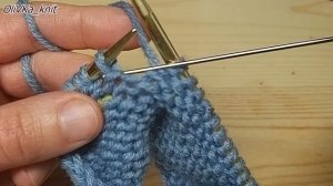 Изнаночная Поворотная Особая Петля в укороченных рядах при переходе на круговые ряды