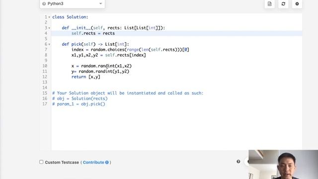 Leetcode - Random Point in Non-overlapping Rectangles (Python) смотреть онлайн