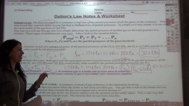 Mrs. Ismail's Dalton's Law + ℅ Water Lecture
