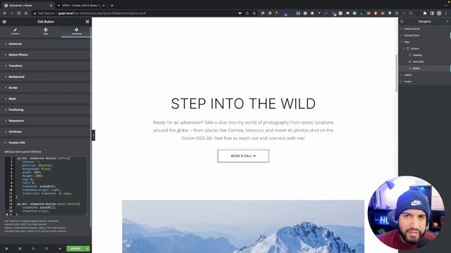 Elementor Button Hover Fill Effect With Custom CSS | Elementor Pro CSS Tutorial смотреть онлайн