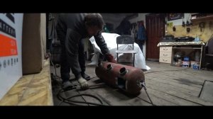 Печь в гараж с хорошим теплообменом из газовых баллонов Своими руками