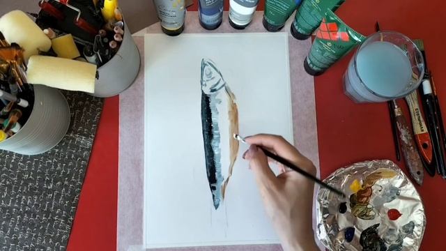 Рисуем селёдку. Мастер - класс рисуем рыбу смотреть онлайн