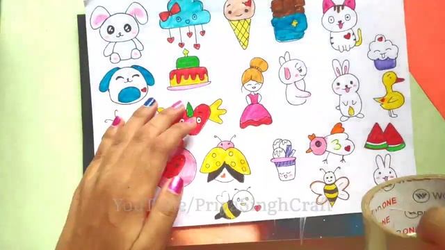 DIY CUTE STICKER BOOK | DIY stickers | How to make stickers | paper craft | DIY | art and craft смотреть онлайн