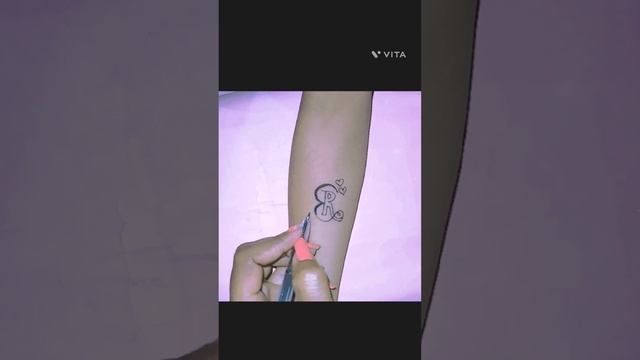 How to make tattoo||?.R. later design|| heart and very simple.R. later design (R.later and.heart) смотреть онлайн