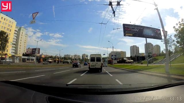 Авария на на перекрёстке ул. Притыцкого и пр. Пушкина Минск 12.08.2019 смотреть онлайн