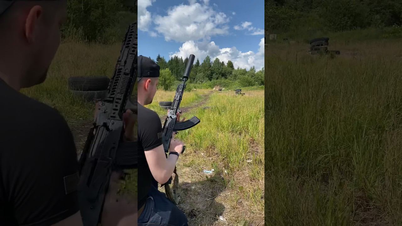 Стрельба из АК /AK shooting #fake #airsoft #replica смотреть онлайн