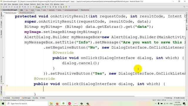 Image Capture & Saved Image Android Studio смотреть онлайн