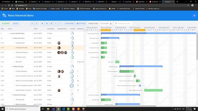 bryntum - react demo смотреть онлайн