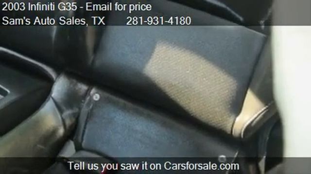 2003 Infiniti G35 Coupe with Leather for sale in Houston, TX смотреть онлайн