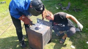 Прогорела печь «Везувий» в бане , ремонт / Burnt the stove «Vesuvius» in the baths, repair
